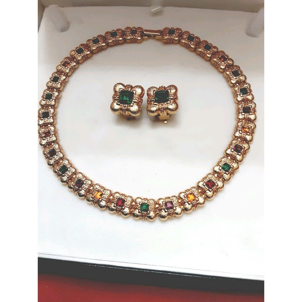 Fifth Avenue Collection Necklace Earrings Set Fruit Multicolor   Fruit Salad